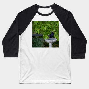 Currawong Bird Bath Fig Tree 2 Baseball T-Shirt